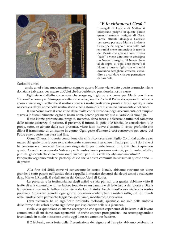 s. Natale 2019 - Monastero Cademario-1