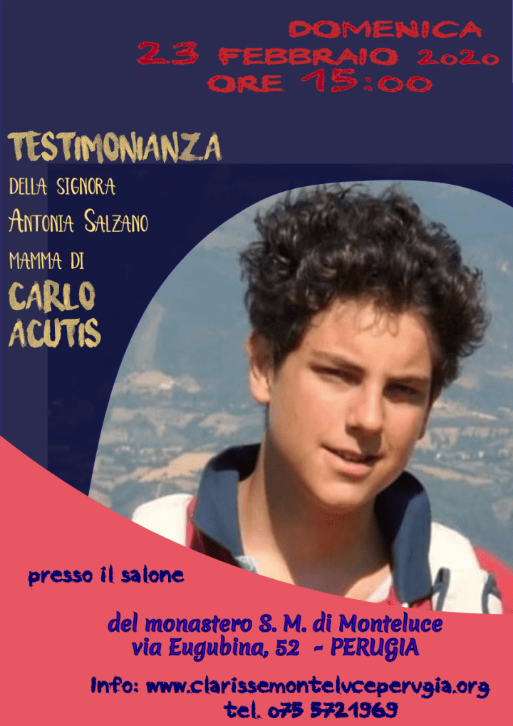 Ven. Carlo Acutis – Testimonianza della mamma, 23 febbraio&nbsp;2020