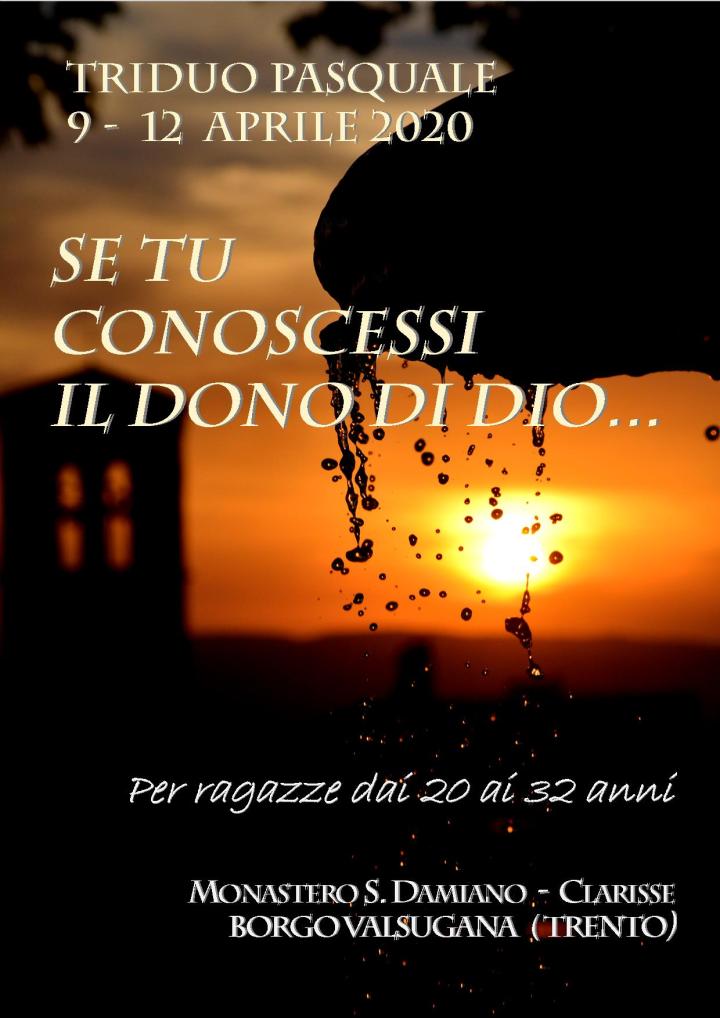 “Se tu conoscessi il dono di Dio!” Triduo Pasquale, 9 – 12 aprile&nbsp;2020