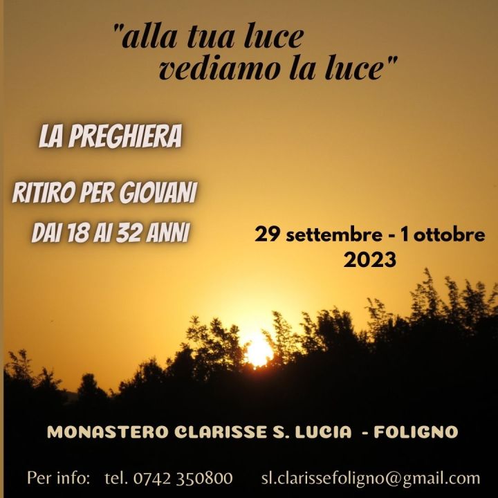 Dalle clarisse di S. Lucia di&nbsp;Foligno